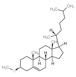 Cholest-5-ene,3-(methylthio)-, (3b)- (9CI) structure