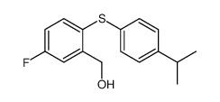 [5-fluoro-2-(4-propan-2-ylphenyl)sulfanylphenyl]methanol结构式