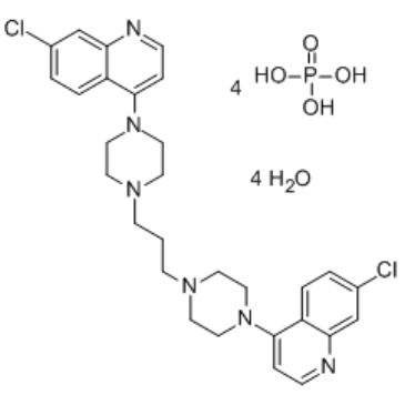 四磷酸哌喹四水合物结构式