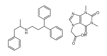 1,2,3,6-tetrahydro-1,3-dimethyl-2,6-dioxo-7H-purine-7-acetic acid, compound with N-(α-methylphenethyl)-γ-phenylbenzenepropylamine (1:1) picture