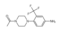 1-(3-三氟甲基-4-氨基苯基)-4-乙酰基哌嗪结构式