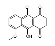 8-methoxy-9-hydroxy-10-chloro-1,4-anthraquinone结构式