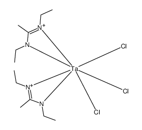 trischloro-bis(N,N'-diethylacetamidinato)tantalum (V) Structure