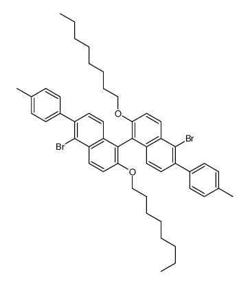 (R)-5,5-二溴-2,2-双(辛基氧基)-6,6-二对甲苯-1,1-联萘结构式