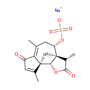 8-deacetylmatricarin-8-O-sulfate sodium salt Structure