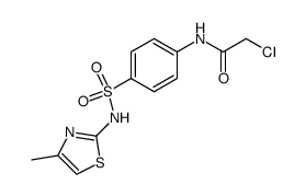 N-chloroacetyl-sulfanilic acid-(4-methyl-thiazol-2-ylamide) Structure