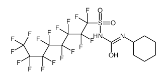 1-cyclohexyl-3-(1,1,2,2,3,3,4,4,5,5,6,6,7,7,8,8,8-heptadecafluorooctylsulfonyl)urea结构式