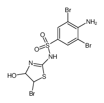 4-amino-3,5-dibromo-benzenesulfonic acid-(5-bromo-4-hydroxy-4,5-dihydro-thiazol-2-ylamide) Structure
