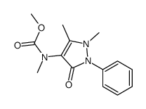 methyl N-(1,5-dimethyl-3-oxo-2-phenylpyrazol-4-yl)-N-methylcarbamate结构式