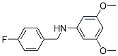 3,5-二甲氧基-N-(4-氟苄基)苯胺结构式