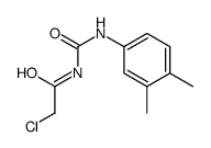 2-氯-N-{[(3,4-二甲基苯基)氨基]羰基}乙酰胺结构式