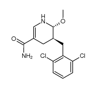 trans-5-(2,6-dichlorobenzyl)-6-methoxy-1,4,5,6-tetrahydronicotinamide Structure