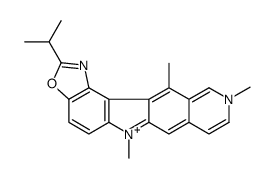 2-isopropyl-7,10,12-trimethyl-6H-(1,3)oxazolo(5,4c)pyrido(3,4-g)carbazole结构式