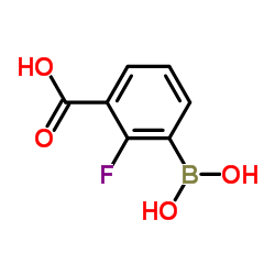 3-羧基-2-氟苯硼酸结构式