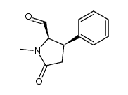 (+/-)-(4R*,5R*)-5-formyl-1-methyl-4-phenylpyrrolidin-2-one Structure