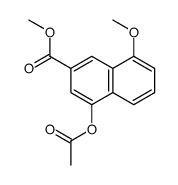 4-(乙酰基氧基)-8-甲氧基-2-萘羧酸甲酯结构式
