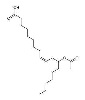 (Z)-12-acetoxyoctadec-9-enoic acid结构式