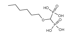 ((hexyloxy)methylene)diphosphonic acid Structure