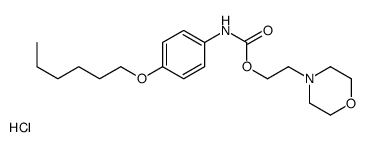 2-morpholin-4-ylethyl N-(4-hexoxyphenyl)carbamate,hydrochloride Structure