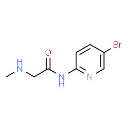 N-(5-溴吡啶-2-基)-2-甲胺基乙酰胺结构式