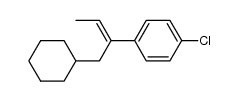 (E)-1-chloro-4-(1-cyclohexylbut-2-en-2-yl)benzene结构式
