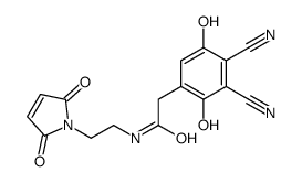 3,4-Dicyano-2,5-dihydroxyphenylacetic Acid (2'-Maleimido)-N-ethylamide Structure