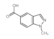 1-甲基-1H-吲唑-5-羧酸结构式
