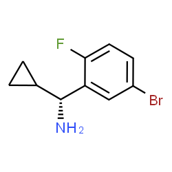(R)-(5-溴-2-氟苯基)(环丙基)甲胺结构式