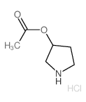 3-Pyrrolidinyl acetate hydrochloride结构式
