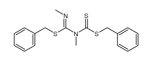 benzyl α,γ-dimethyl-β-S-benzyltrithioallophanate结构式