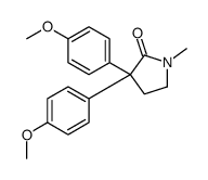 3,3-bis(4-methoxyphenyl)-1-methylpyrrolidin-2-one结构式