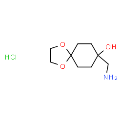 8-(氨基甲基)-1,4-二氧杂螺[4.5]癸烷-8-醇盐酸盐结构式