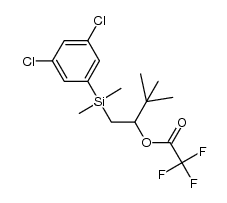1-((3,5-dichlorophenyl)dimethylsilyl)-3,3-dimethylbutan-2-yl 2,2,2-trifluoroacetate结构式