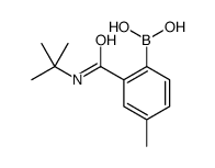 2-(T-丁基氨基甲酰)-4-甲基苯硼酸结构式