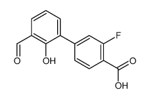 2-fluoro-4-(3-formyl-2-hydroxyphenyl)benzoic acid Structure