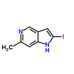 2-Iodo-6-methyl-1H-pyrrolo[3,2-c]pyridine structure