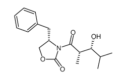 (4S)-4-benzyl-3-[(2S,3R)-3-hydroxy-2,4-dimethylpentanoyl]oxazolidin-2-one Structure
