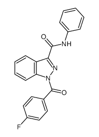 1-(4-fluorobenzoyl)-1H-indazole-3-carboxylic acid phenylamide Structure