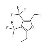 2,5-diethyl-3,4-bis(trifluoromethyl)furan Structure
