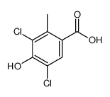 3,5-dichloro-4-hydroxy-2-methylbenzoic acid Structure