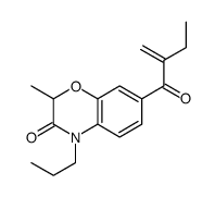 2-methyl-7-(2-methylidenebutanoyl)-4-propyl-1,4-benzoxazin-3-one结构式