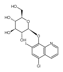 5-chloro-7-iodo-8-quinolinyl-β-D-glucopyranoside结构式