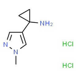 1-(1-甲基-1H-吡唑-4-基)环丙烷-1-胺二盐酸盐结构式