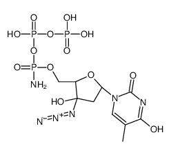 3'-azido-3'-deoxythymidine 5'-(beta,gamma-imido)triphosphate结构式