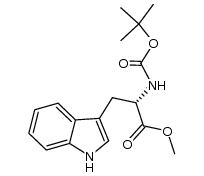 2-((叔丁氧基羰基)氨基)-3-(1H-吲哚-3-基)丙酸甲酯结构式