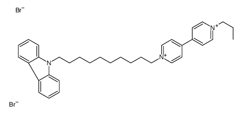 9-[10-[4-(1-propylpyridin-1-ium-4-yl)pyridin-1-ium-1-yl]decyl]carbazole,dibromide结构式