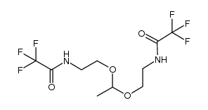 N,N'-[ethane-1,1-diylbis(oxyethane-2,1-diyl)]bis(2,2,2-trifluoroacetamide)结构式