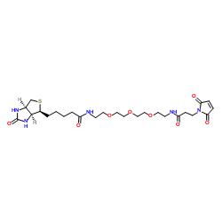 Biotin-PEG3-Mal结构式