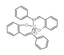 Vanadium,oxobis[2-[(phenylimino-kN)methyl]phenolato-kO]- Structure