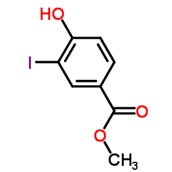 4-羟基-3-碘苯甲酸甲酯结构式